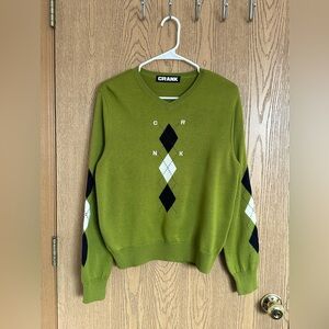 korea designer brand knit green M size